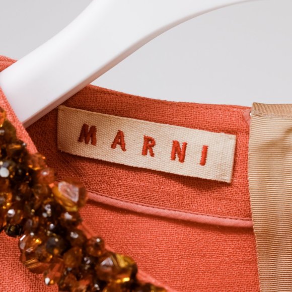 Marni Beaded Collar Wool Tee - Picture 4 of 13